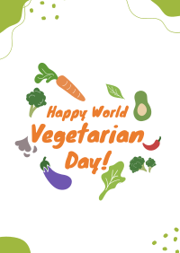 Happy Vegetarian Day Poster