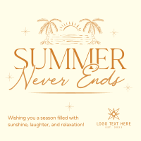 Summer Never Ends Instagram Post