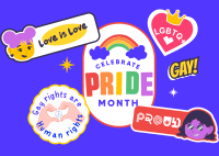 Proud Rainbow Postcard Design