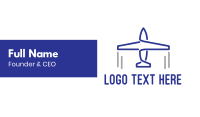 Blue Plane Business Card example 3