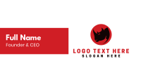 Black Rhino Red Circle Business Card Design