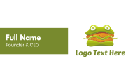 Frog Sandwich Burger Business Card Design
