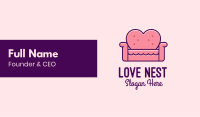 Loveseat Love Couch  Business Card Image Preview