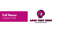 Pink Cartoon Skull Business Card