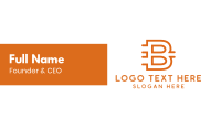Orange B Outline Business Card Design