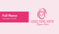 Pink Hair & Makeup Business Card Design