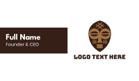 Tribal Art Mask Business Card