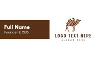 Mosaic Stripe Camel Business Card