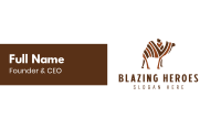 Mosaic Stripe Camel Business Card Image Preview