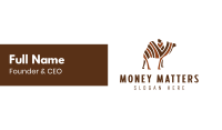Mosaic Stripe Camel Business Card