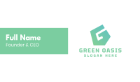 Green Polygon G Business Card Image Preview