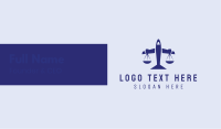 Blue Legal Plane Scales Business Card Design