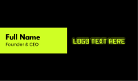 Tech Glow Text Business Card Design