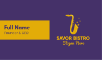 Jazz Saxophone Music Business Card