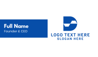 Blue Data Tech Letter D Business Card Design
