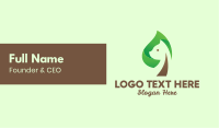 Cat Eco Leaf Business Card Design