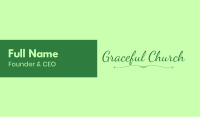 Green Natural Wordmark Business Card Design