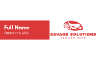 Red Car Face Business Card Image Preview