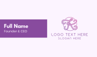 Fancy Purple Gradient Letter K Business Card Design