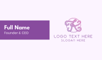 Fancy Purple Gradient Letter K Business Card