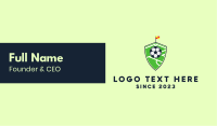 Soccer Pitch Shield Business Card