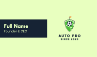 Soccer Pitch Shield Business Card