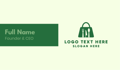 Green Bag Restaurant  Business Card