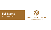 Gold Mechanical Hexagon Business Card Design