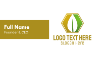 Leaf Hexagon Business Card Design
