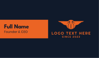 Basketball Wings Emblem  Business Card Design