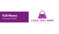 Fancy Purple Bag Business Card