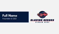 Red Muscle Car Business Card Image Preview