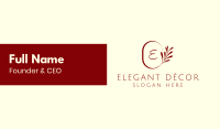 Elegant Leaves Lettermark Business Card Image Preview