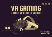 VR Gaming Headset Postcard