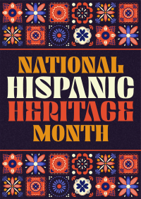 Hispanic Heritage Month Tiles Flyer