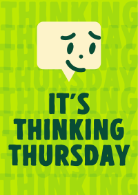 Cute Speech Bubble Thinking Thursday Poster