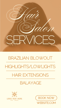 Minimalist Hair Salon Services Instagram Reel Image Preview