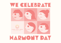 Tiled Harmony Day Postcard