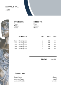 Lady Justice Attorney Invoice