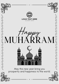 Decorative Islamic New Year Flyer