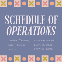 Floral Operating Hours Instagram Post Image Preview