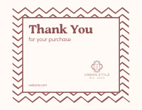 Ethnic Zigzag Thank You Card