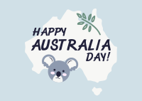 Koala Australia Day Postcard