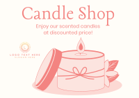 Candle Shop Promotion Postcard