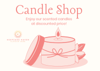 Candle Shop Promotion Postcard Image Preview