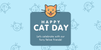 Cat Day Greeting Twitter Post