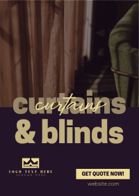 Curtains & Blinds Business Flyer Design