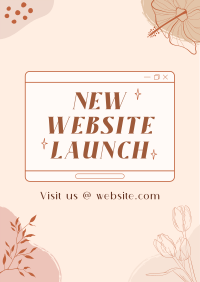 Live Floral Web Poster