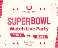 Football Watch Party Facebook Post Design