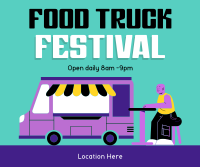 Retro Food Truck Festival Facebook Post Design